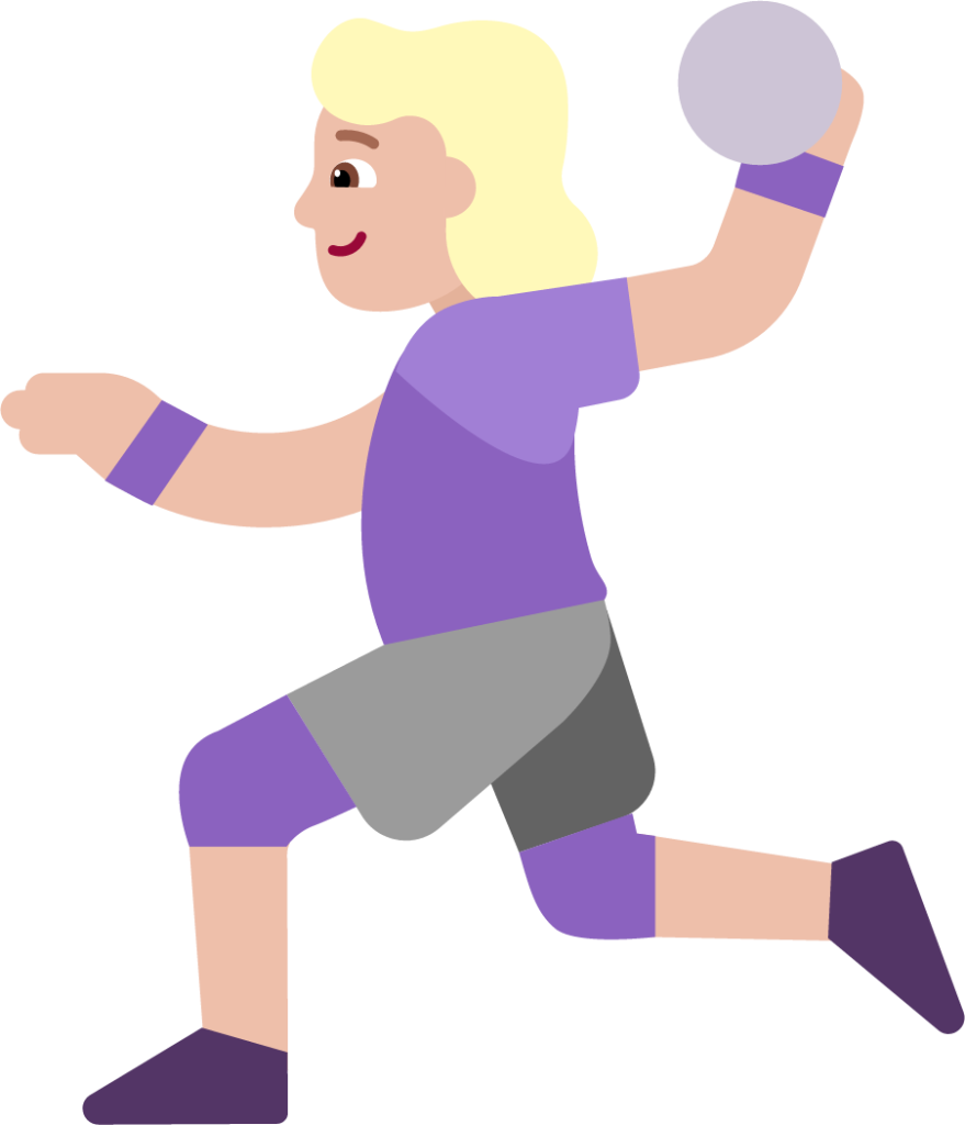 woman playing handball medium light emoji