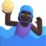 woman playing water polo dark emoji