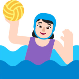 woman playing water polo light emoji