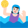 woman playing water polo light emoji