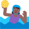 woman playing water polo medium dark emoji