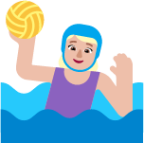 woman playing water polo medium light emoji