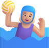woman playing water polo medium light emoji