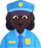 woman police officer dark emoji