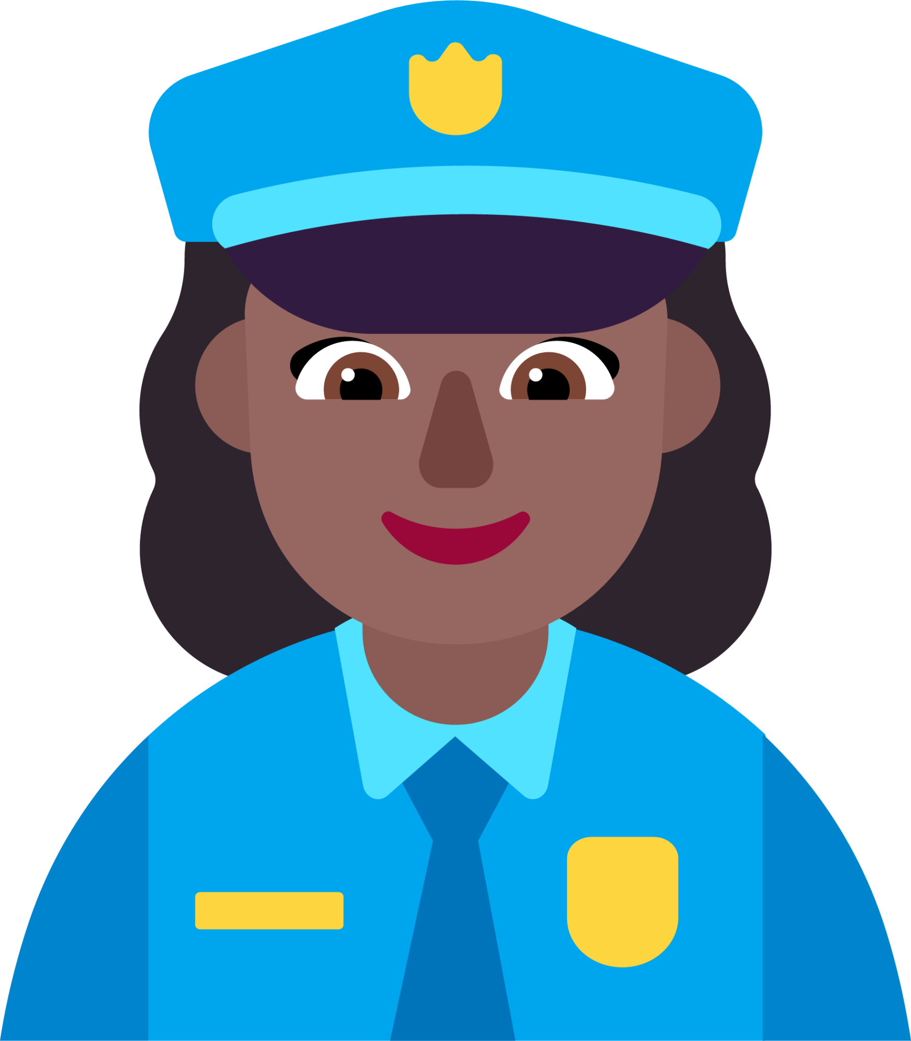 woman police officer medium dark emoji