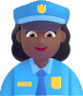 woman police officer medium dark emoji