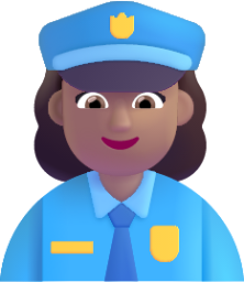 woman police officer medium emoji
