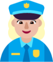 woman police officer medium light emoji
