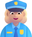 woman police officer medium light emoji