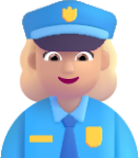 woman police officer medium light emoji