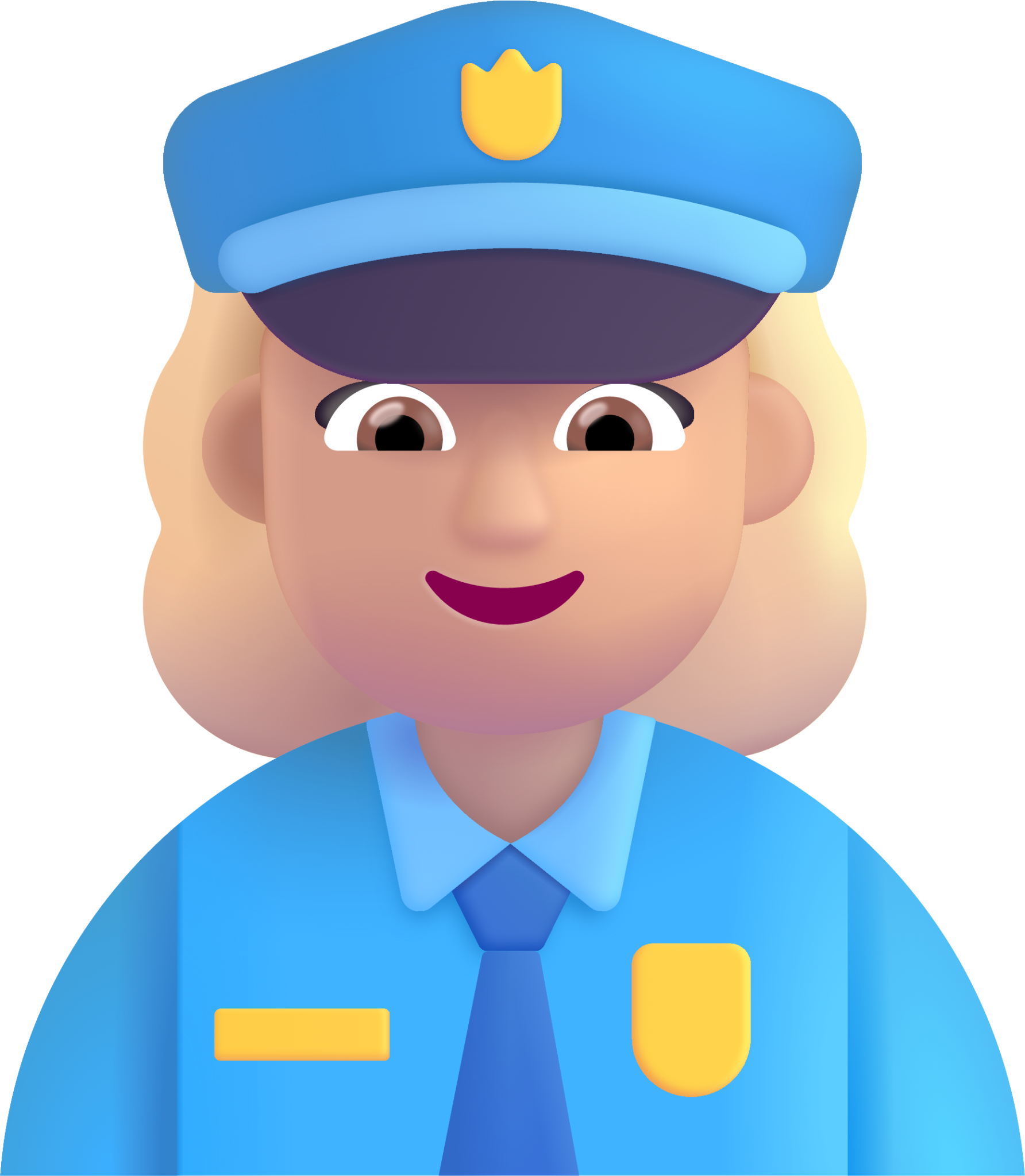 woman police officer medium light emoji