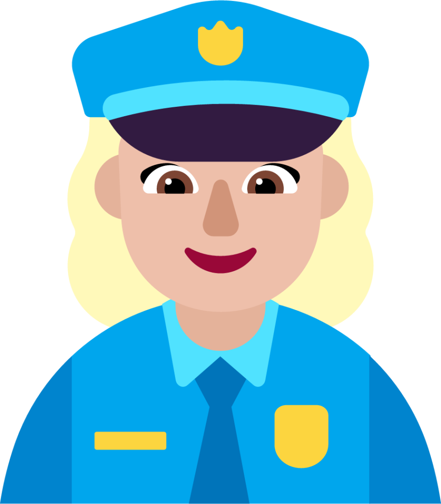 woman police officer medium light emoji