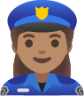 woman police officer: medium skin tone emoji