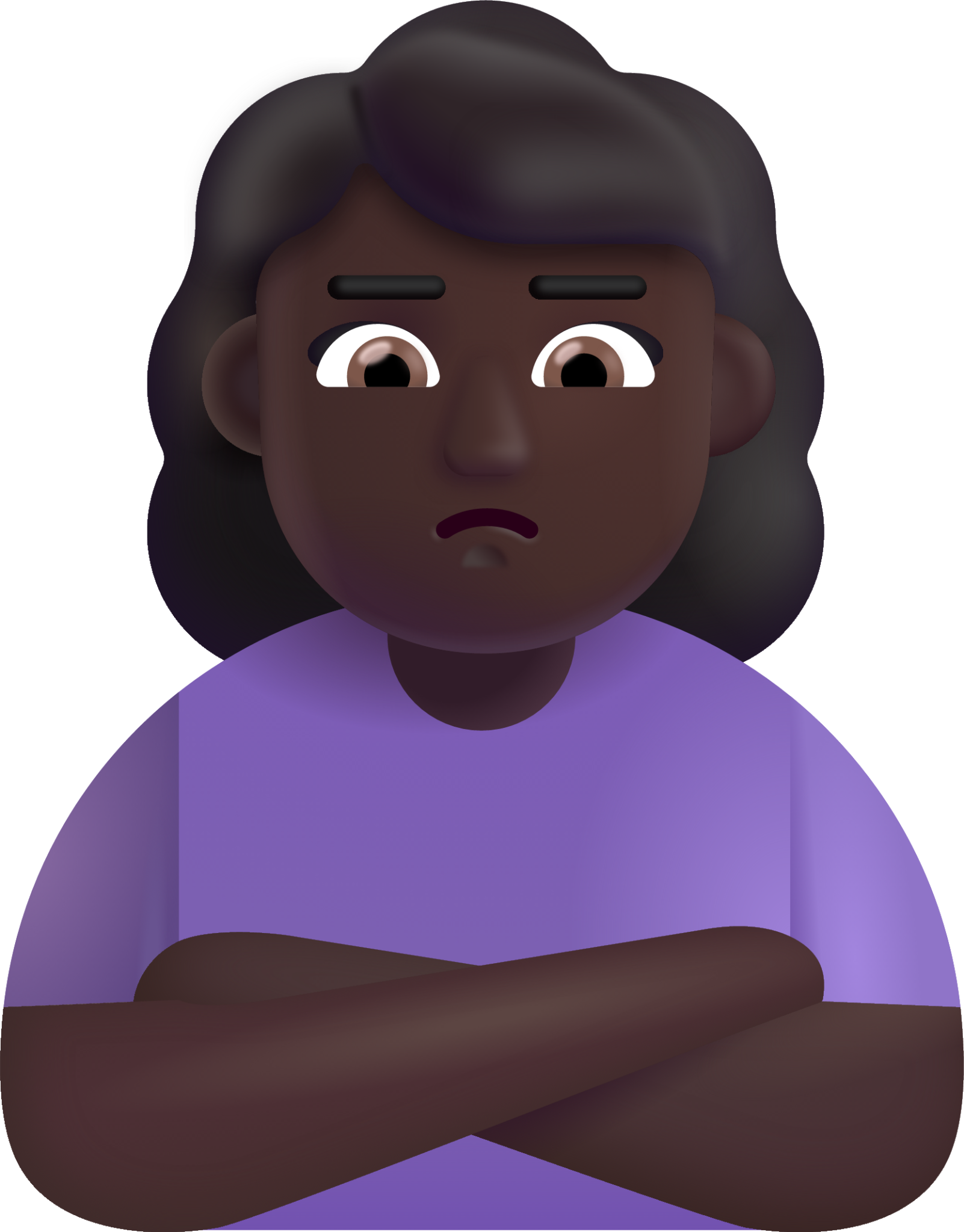 woman pouting dark emoji