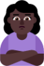 woman pouting dark emoji