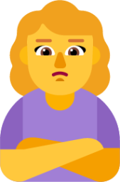 woman pouting default emoji