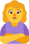 woman pouting default emoji