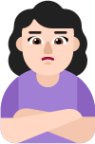 woman pouting light emoji