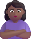 woman pouting medium dark emoji