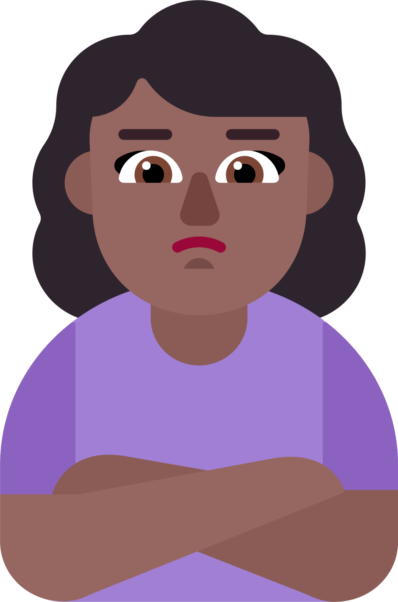 woman pouting medium dark emoji