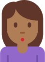 woman pouting: medium-dark skin tone emoji