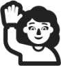 woman raising hand emoji