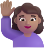 woman raising hand medium emoji