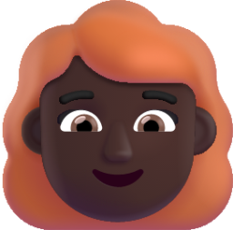 woman red hair dark emoji