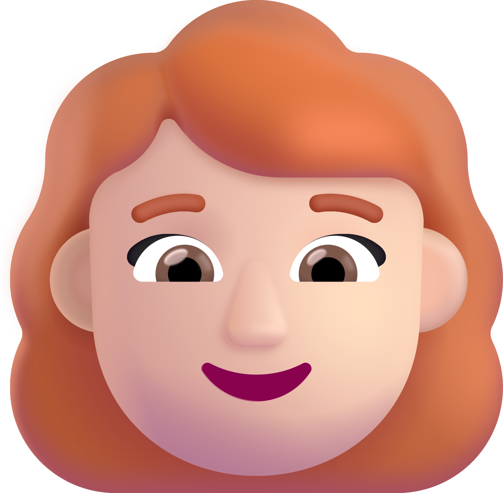 woman red hair light emoji