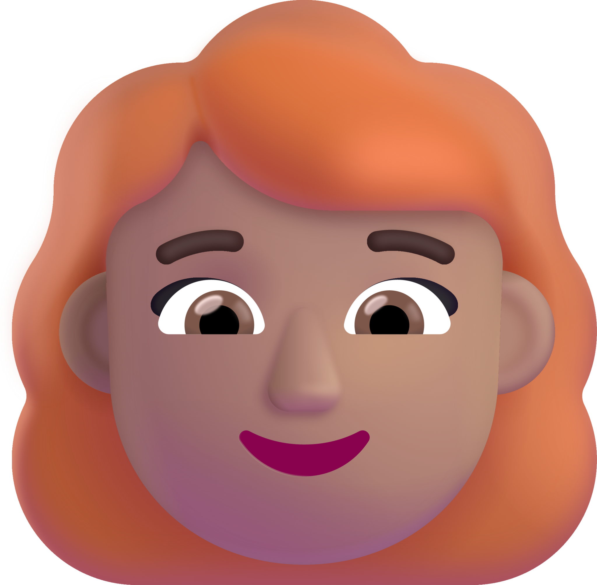 woman red hair medium emoji
