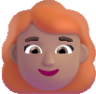 woman red hair medium emoji