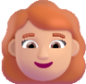 woman red hair medium light emoji