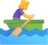 woman rowing boat default emoji