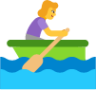 woman rowing boat default emoji