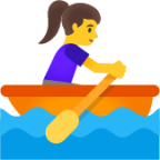 woman rowing boat emoji