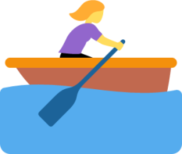 woman rowing boat emoji