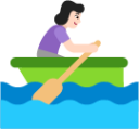 woman rowing boat light emoji