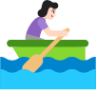 woman rowing boat light emoji