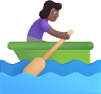 woman rowing boat medium dark emoji