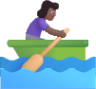 woman rowing boat medium dark emoji