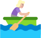 woman rowing boat medium light emoji