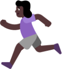 woman running dark emoji