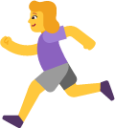 woman running default emoji