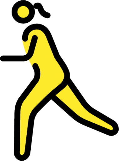 woman running emoji