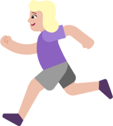 woman running medium light emoji