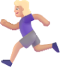 woman running medium light emoji