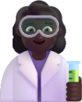 woman scientist dark emoji