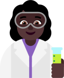 woman scientist dark emoji
