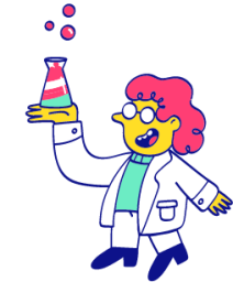 woman scientist illustration