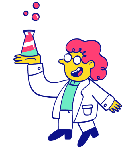 woman scientist illustration